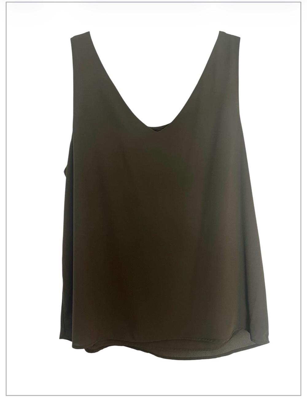 Versona Olive V-Neck Flowing Camisole